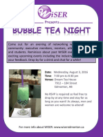 Bubble Tea Night Flyer