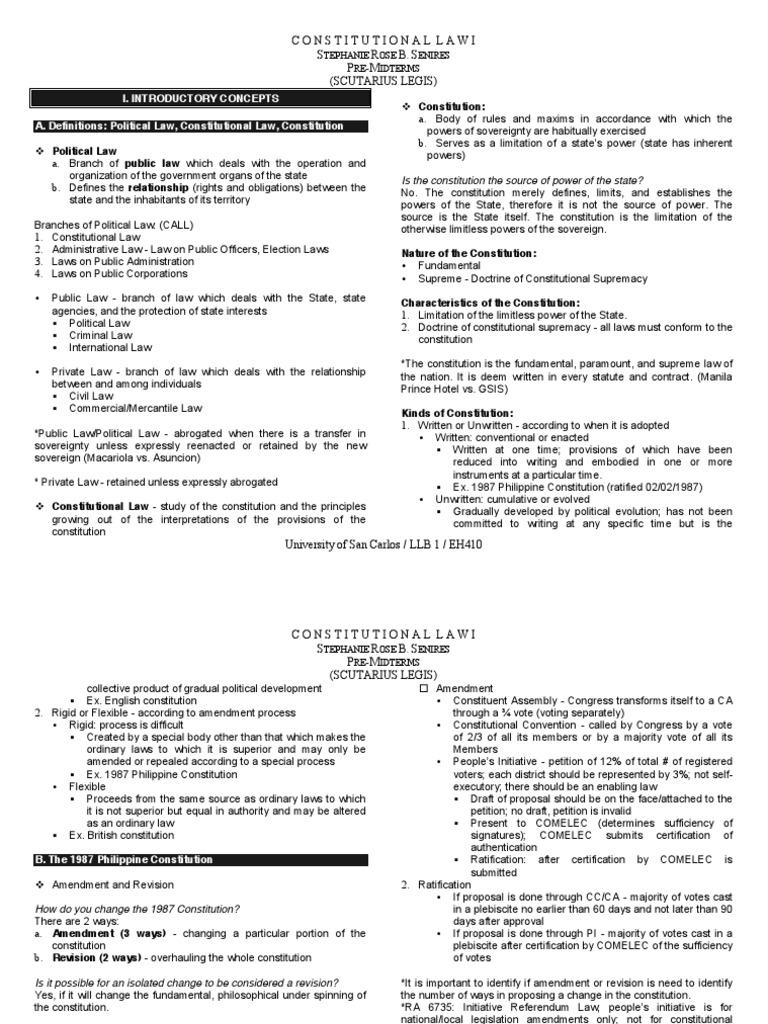 Overview of Constitutional Law Concepts | PDF | Law