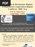 UFG - Preservação de Documentos Digitais- Repositórios Arquivísticos Digitais Confiáveis - RDC-Arq (Fev 2015)
