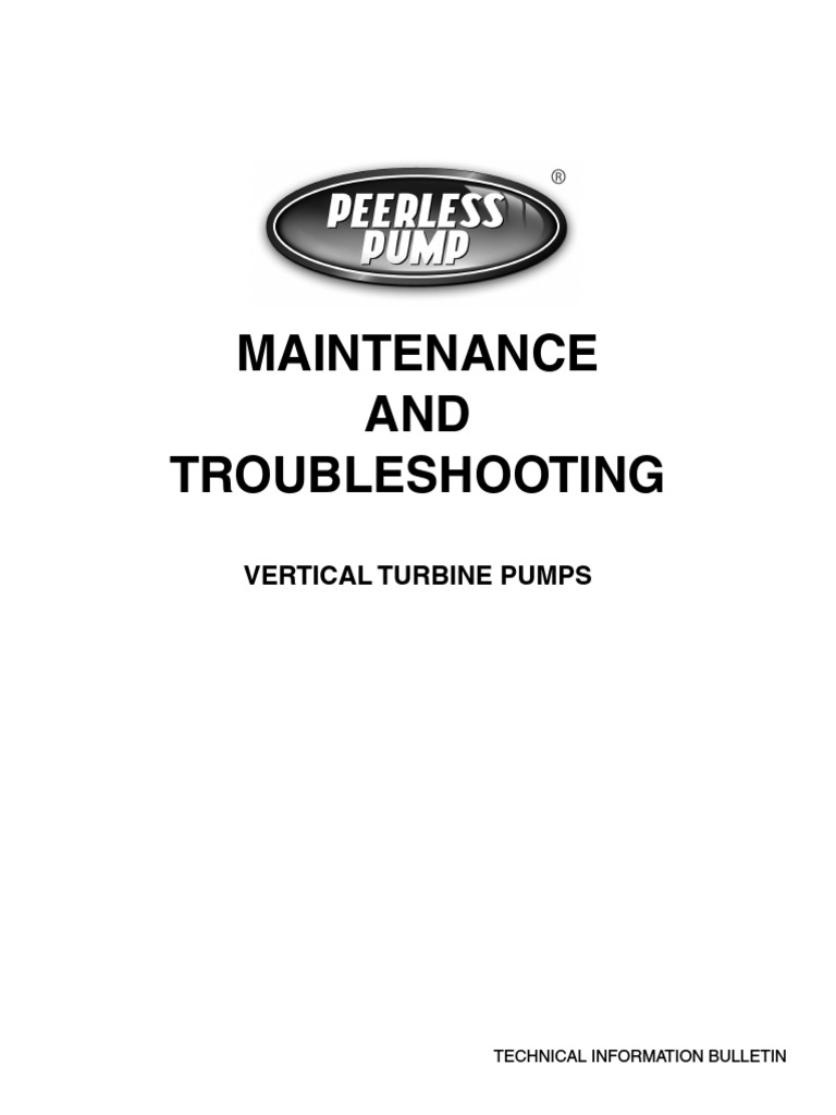 Maintenance AND Troubleshooting: Vertical Turbine Pumps | PDF | Pump ...