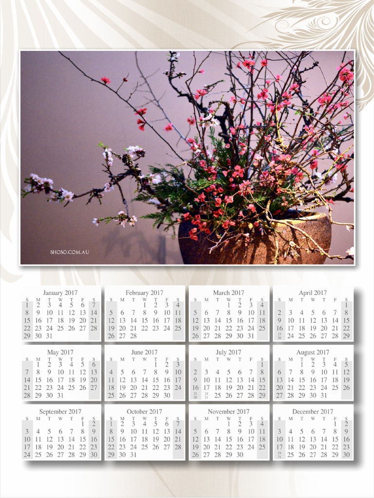 Ikebana Calendar 2017 International