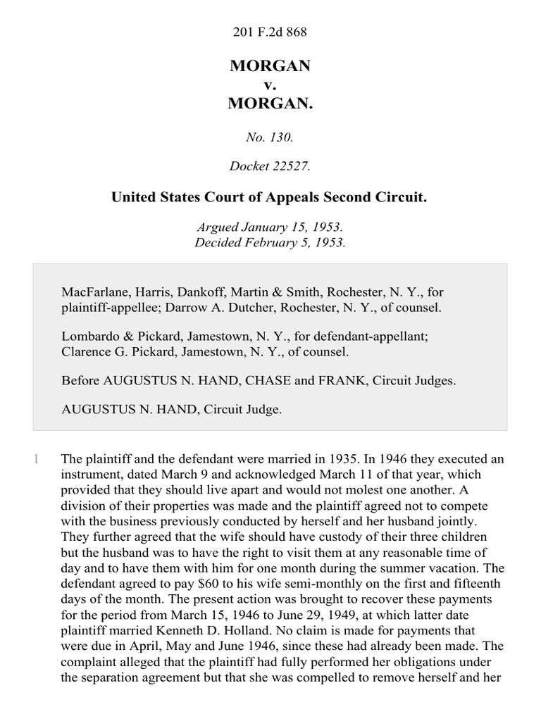 v. 201 F.2d 868, 2d Cir. (1953) Complaint Lawsuit