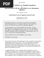 Michael T. Rose v. Department of The Air Force, 495 F.2d 261, 2d Cir. (1974)