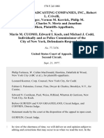 American Broadcasting Companies, Inc., Robert L. Crivelli, Apula Borger, Vernon M. Kerrick, Philip M. Godfrey, Charles N. Mertz and Jonathan J. Olken v. Mario M. Cuomo, Edward I. Koch, and Michael J. Codd, Individually and as Police Commissioner of the City of New York, Defendants-Respondents, 570 F.2d 1080, 2d Cir. (1977)