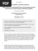 Diane Giardina v. Adele Fontana, Individually and As Personal Representative of The Estate of Joseph Fontana, 733 F.2d 1047, 2d Cir. (1984)