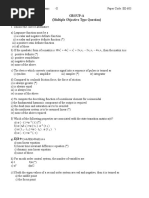 Group-A (Multiple Objective Type Question) : X X X X X X X X X