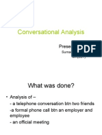  Conversational Analysis