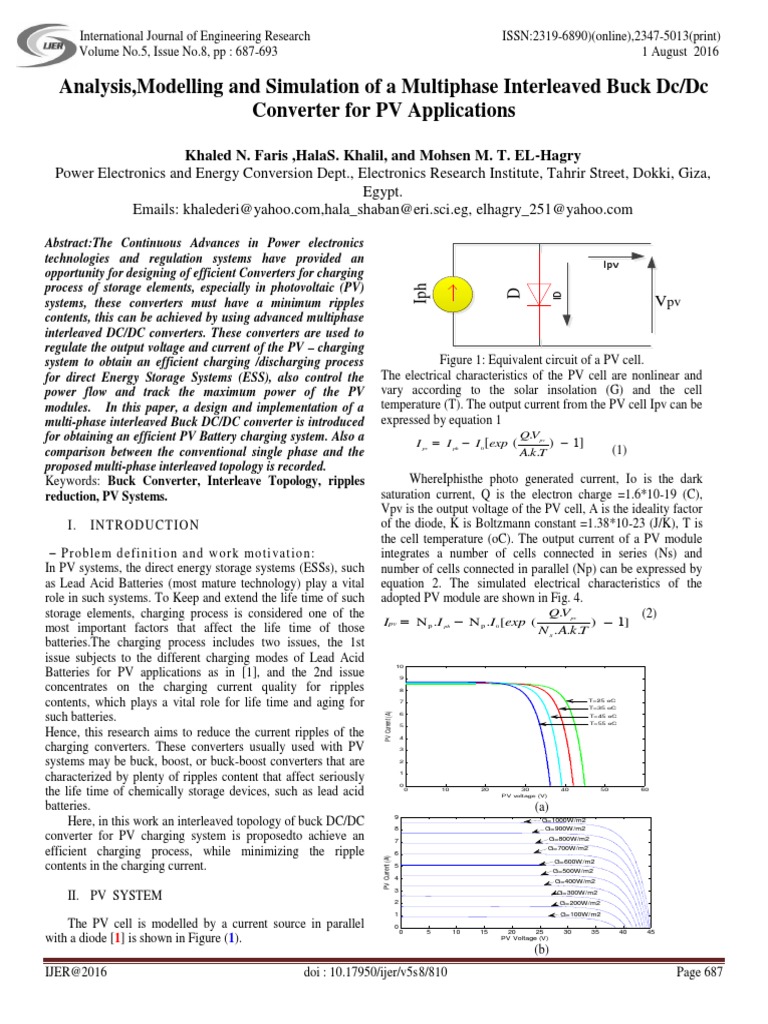 Interleaved Buck Converter for PV Systems | PDF | Photovoltaics ...