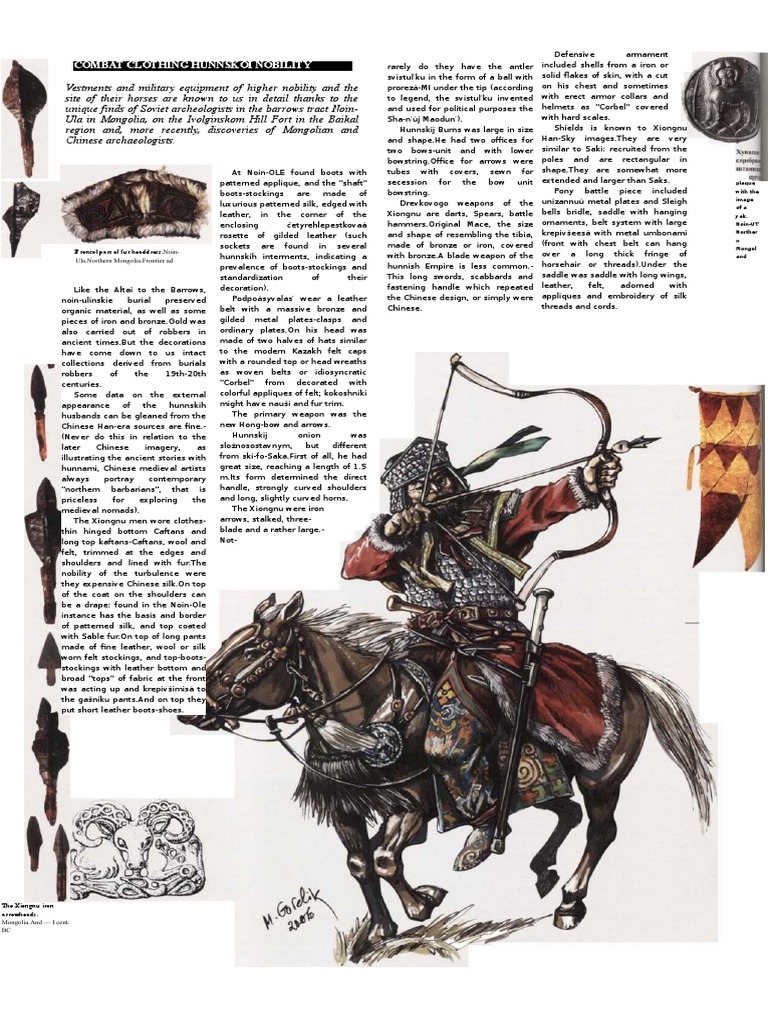 Xiongnu Nobility: Armor and Attire | PDF | Softlines (Retail) | Clothing