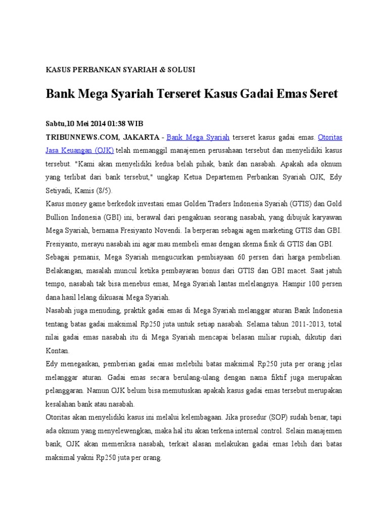 tiga tersangka dalam kasus dana syariah indonesia