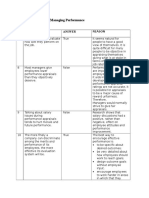 AREA: Assessing and Managing Performance: No Question Answer