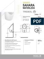 SANITARIOS - Ficha Tecnica de Urinario Sahara Waterless PDF