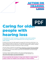Caring For Older People With Hearing Loss - March 2013