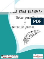 Guia Para Elaborar Notas Periodisticas y Notas de Prensa