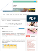 Format Table Dengan Style Excel