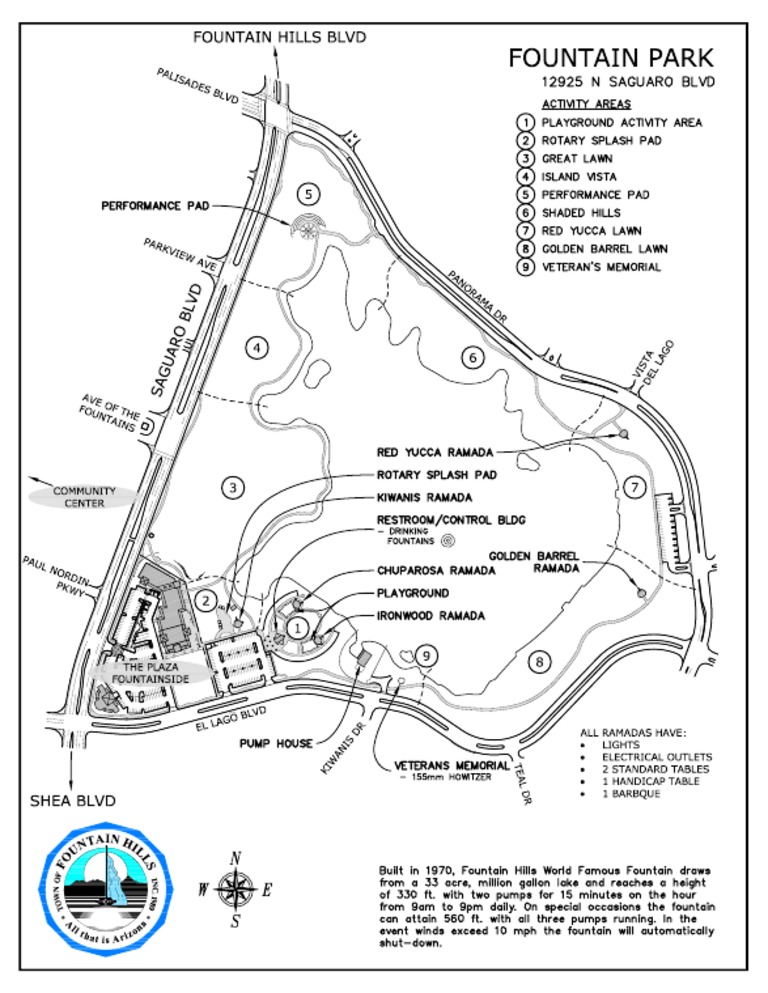 Fountain Hills Park Map