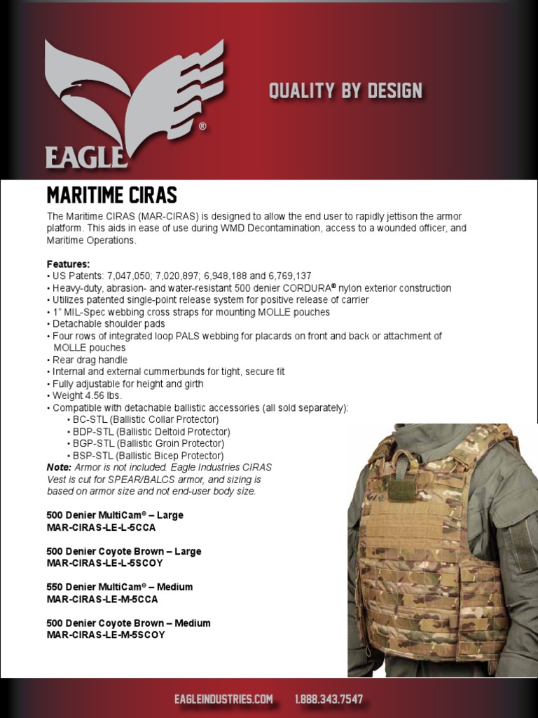 Eagle Industries Maritime CIRAS Sサイズ EAGLE INDUSTRIES COMBAT INTEGRATED RELEASABLE MARITIME ARMOR