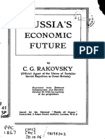 Rakovsky, Russia's Economic Future
