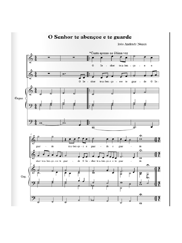 O Senhor Te Abençoe e Te Guarde - João Andrade Nunes | PDF