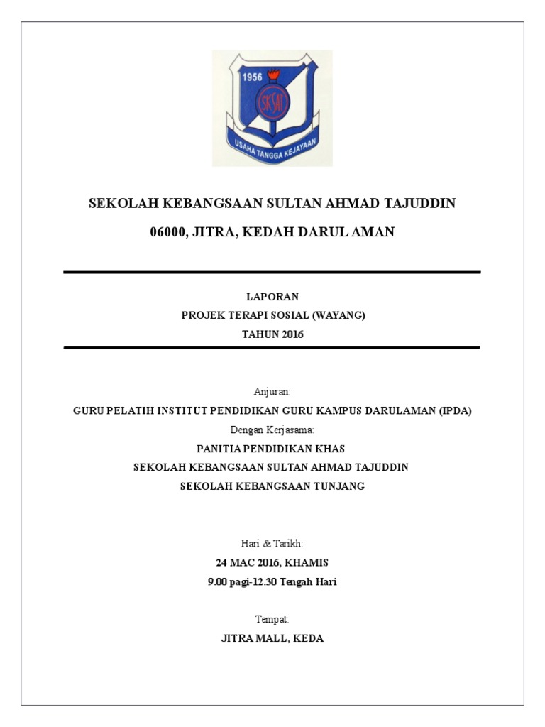 Sekolah Kebangsaan Sultan Ahmad Tajuddin Pdf