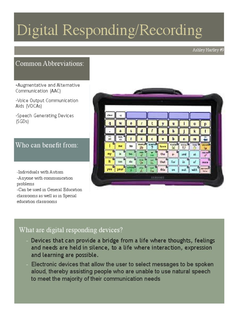 Digital Responding Devices for Autism | PDF