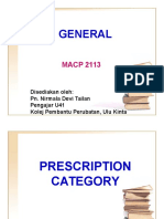 MACP 2113 General Prescription Category