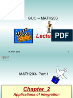 GUC MATH203 Chapter 2 Integration Applications