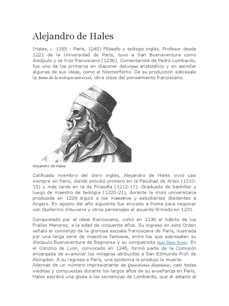 Biografía de Alejandro de Hales, Dios Alma