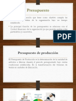 Presupuesto de Producción Meta Óptima de Productos, Planeación de Producción y Ventas