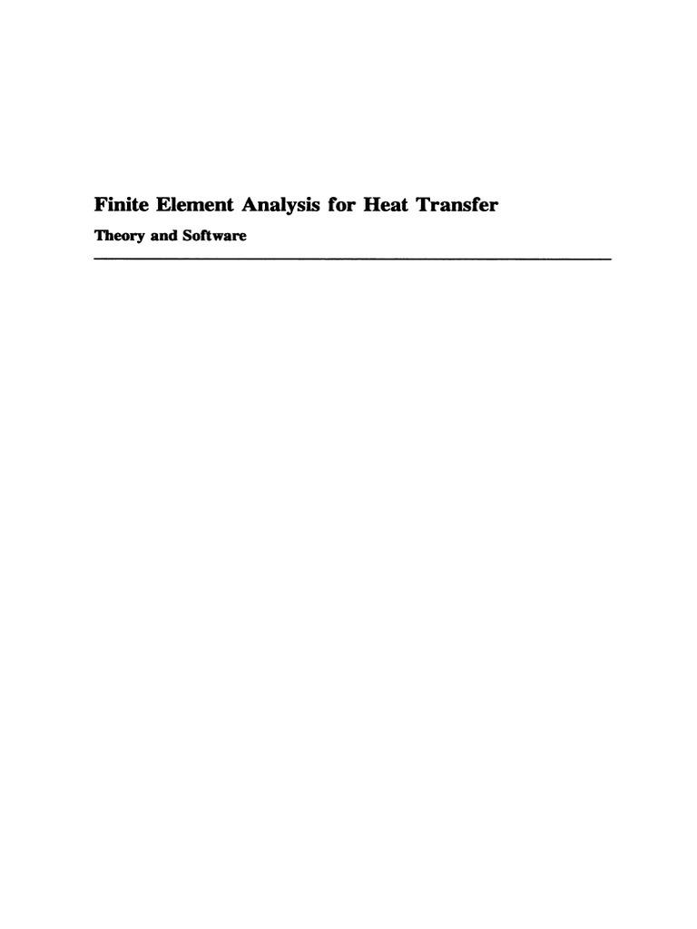Finite Element For Heat Transfer: Analysis | PDF | Finite Element ...