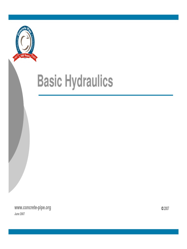 2007 11 RCP Basic Hydraulics PDF Hydrology Physical Geography