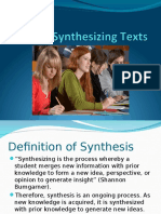 Synthesizing Texts