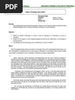 Download Module 2 - Technology Boon or Bane by Maria Victoria Padro SN320410988 doc pdf