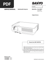 Service Manual: Multimedia Projector Model No. Plc-Xw57