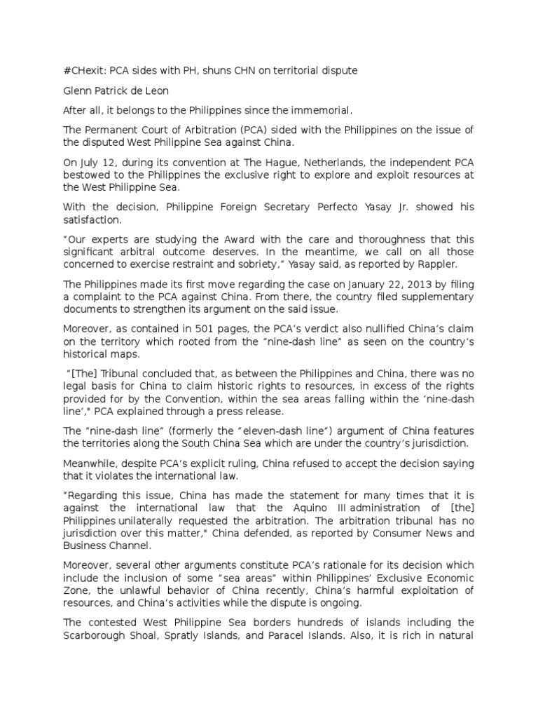 CHexit | PDF | South China Sea | Government Information