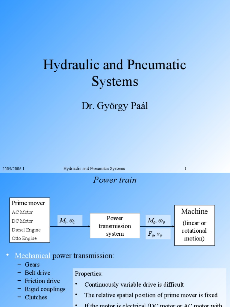 Advantage of Hydraulic Transmission (Mechanics) Engines