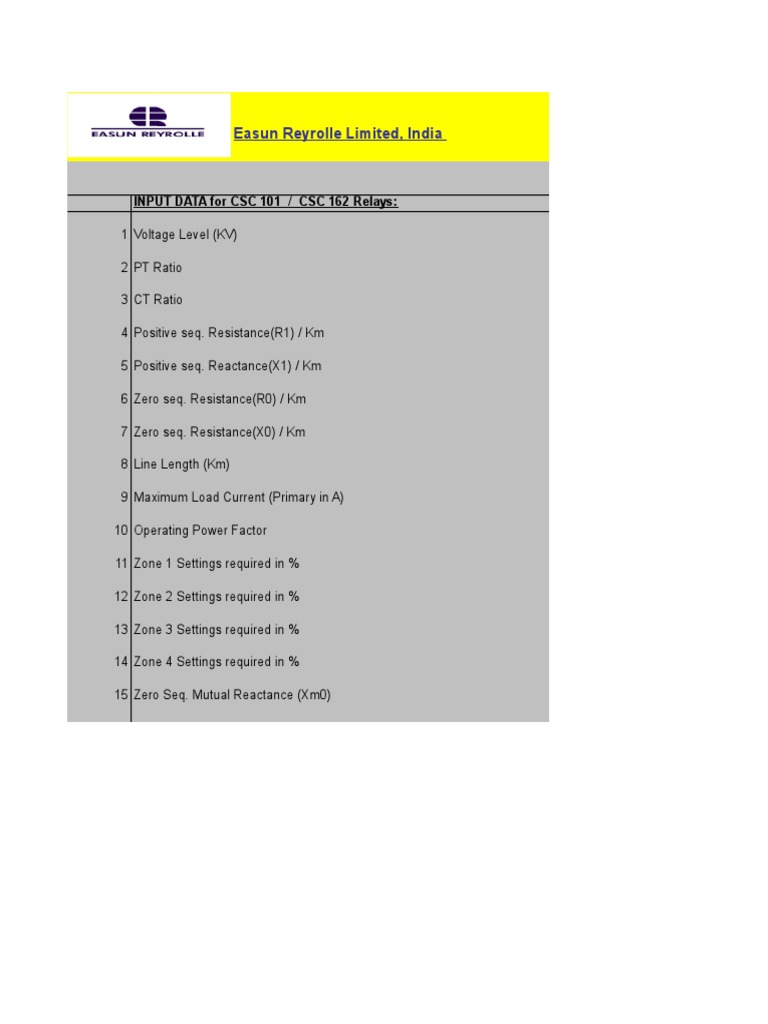 CSC Distance Relays - Sample Calculation | PDF | Electrical Resistance ...