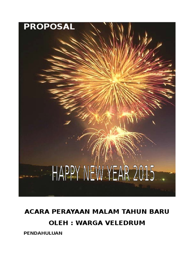 Ucapan Malam Tahun Baru dengan latar belakang suasana malam tahun baru