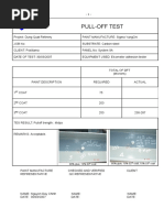 Pull Off Test Report