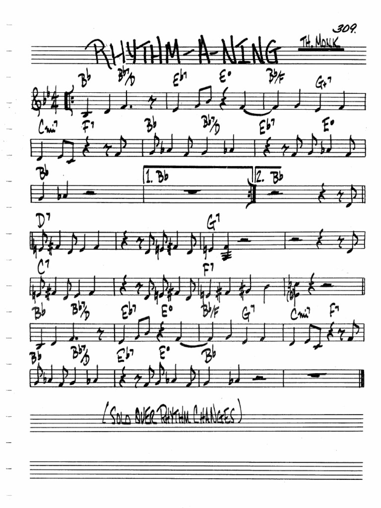 Rhythm A Ning Sheet Music Online