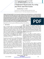 Treatment of Industrial Wastewater by Using Banana Peels and Fish Scales