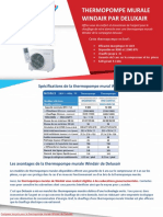 Comparer 3 Prix Thermopompes - Windair Par Deluxair (Thermopompe Murale)