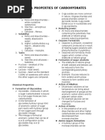 General Properties of Carbohydrates