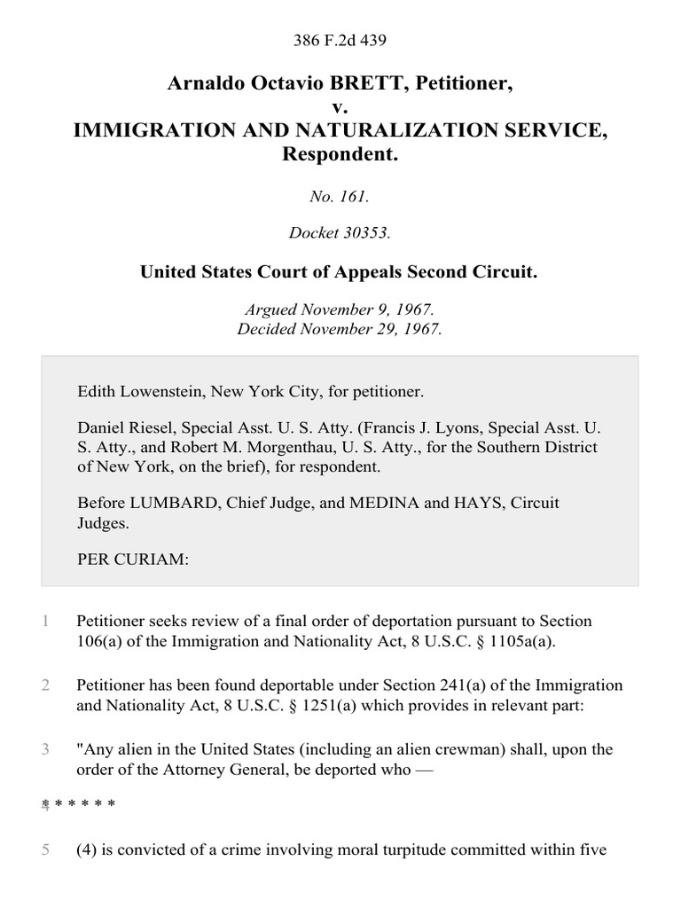 Deportation Appeal Petit Larceny Case PDF