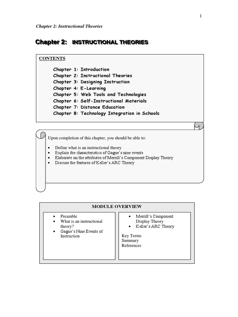 Chap 2.theories | PDF | Instructional Design | Education Theory