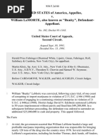 United States v. William Lamorte, Also Known As "Bunky", 950 F.2d 80, 2d Cir. (1991)