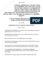 Signal Hill, N v. Momiller Investments, N v. V. Cecil Altmann, Stephen Schechter, 104 F.3d 350, 2d Cir. (1996)