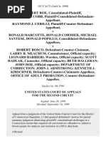 Robert Roe, Consolidated-Plaintiff, Thomas W. Cobb, Plaintiff-Consolidated-Defendant-Appellant, Raymond J. Cerilli, Plaintiff-Counter-Defendant-Appellant v. Ronald Marcotte, Ronald Cormier, Michael Santese, Donald Popillo, Consolidated-Defendants-Appellees v. Robert Bosco, Defendant-Counter-Claimant, Larry R. Meachum, Commissioner, Official Capacity Leonard Barbieri, Warden, Official Capacity Scott Hadlak, Counselor, Official Capacity Beth Halleran John Doe, Official Capacity Department of Correction John J. Armstrong Kenneth J. Kirschner, Defendants-Counter-Claimants-Appellees, Office of Adult Probation, Counter-Defendant-Appellee, 193 F.3d 72, 2d Cir. (1999)