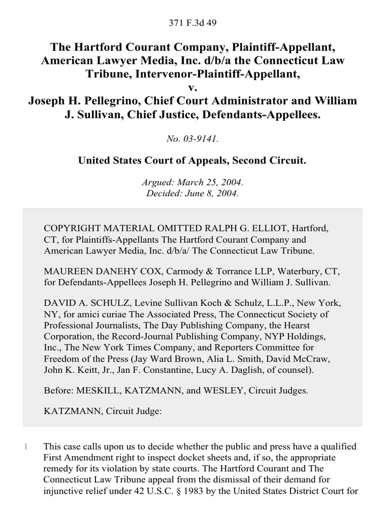 Statutorily Sealed Case File In Connecticut Hold