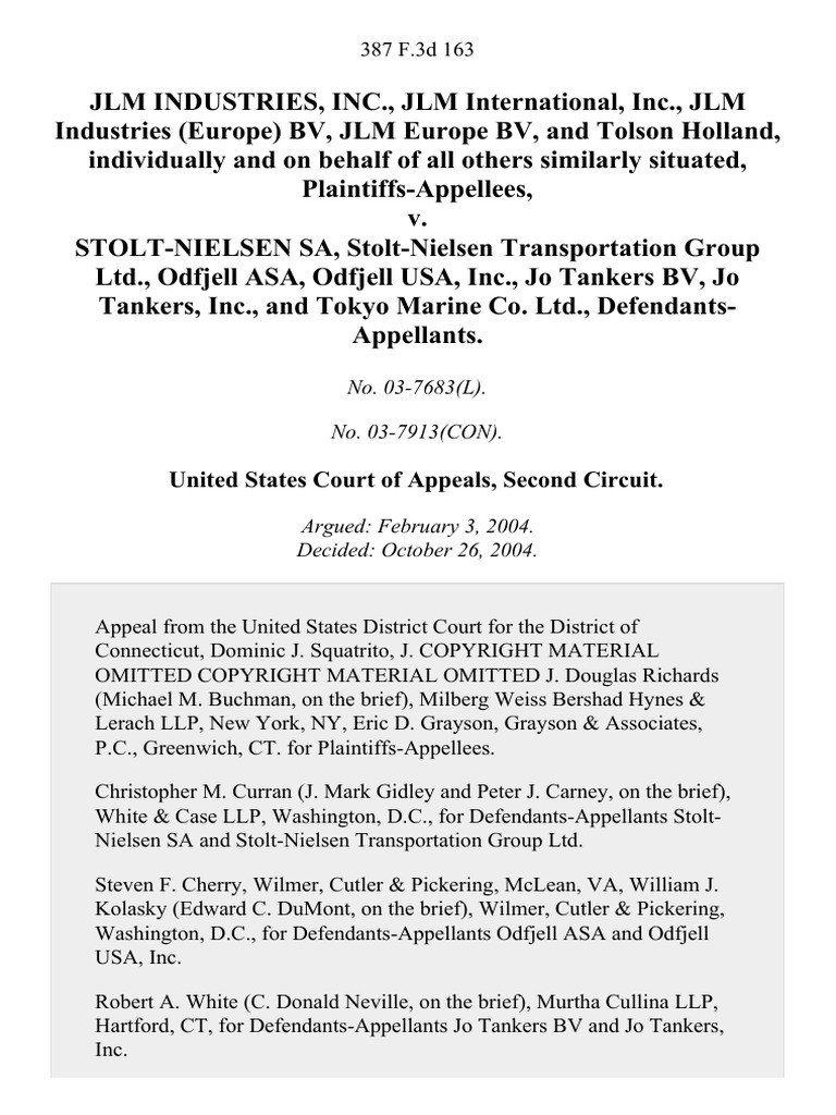 Jlm Industries, Inc., Jlm International, Inc., Jlm Industries (Europe) Bv, Jlm Europe Bv, and